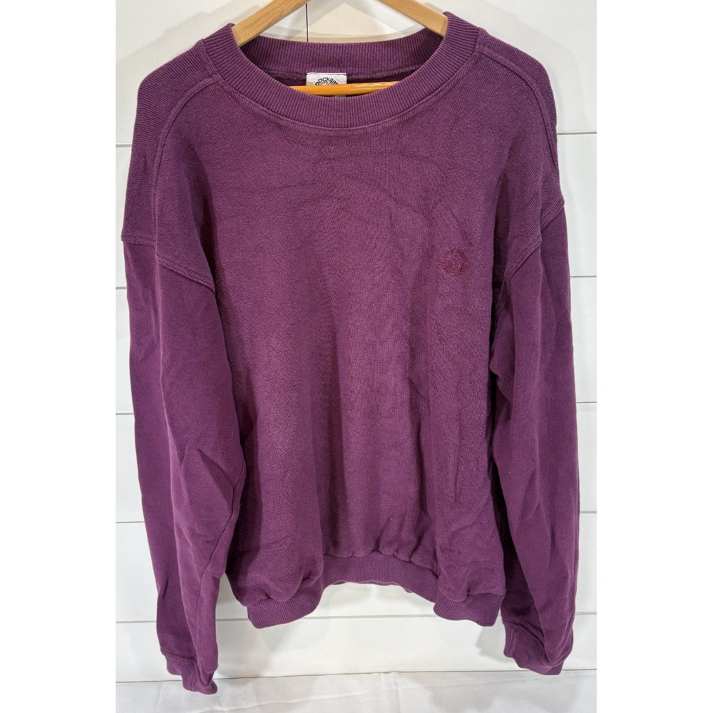 Vintage Dockers Men's Crew Neck Sweater Size Large L Purple Burgundy 90's Y2K